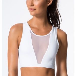 Varley white Terri crop sports bra